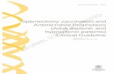 Splenectomy vaccination and Antimicrobial Prophylaxis ...