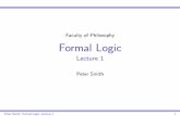Formal Logic - Lecture 1 - Logic Matters
