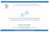 Sar: Automatic Generation of Statistical Reports Using Stata and Microsoft Word for Windows