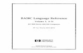 BASIC Language Reference Volume 1