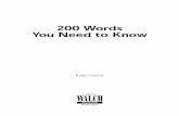 200 Words You Need to Know