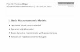 1 Basic Macroeconomic Models