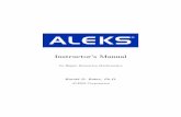 Instructor's Manual - Aleks