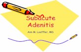 Subacute adenitis information - TB Center Home