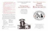 Test Requirements - Therapy Dogs International