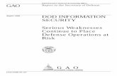 August 1999 DOD INFORMATION SECURITY Serious Weaknesses ...