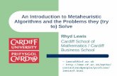 An Introduction to Metaheuristic Algorithms and the Problems they