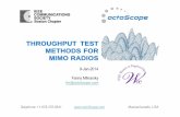 THROUGHPUT TEST METHODS FOR MIMO RADIOS - octoScope