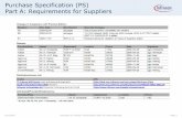Purchase Specification (PS) Part A: Requirements for - Infineon