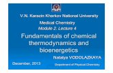 Fundamentals of chemical thermodynamics and bioenergetics
