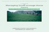 Managing Small-acreage Horse Farms - Oregon State University