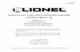 PARTS LIST AND EXPLODED DIAGRAMS SUPPLEMENT 28 - Lionel