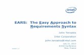 EARS: The Easy Approach to Requirements Syntax - iaria