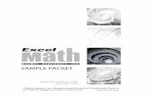 SAMPLE PACKET - Excel Math