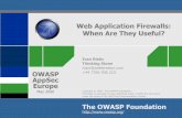Web Application Firewalls:When Are They Useful? - Huihoo