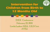 Intervention for Children from Birth to 12 Months Old