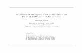 Numerical Analysis and Simulation of Partial Differential Equations