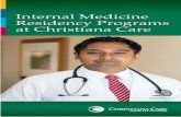 Internal Medicine Residency Brochure - Christiana Care Health