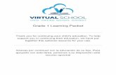 Grade 1 Learning Packet - SharpSchool