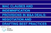 MAC Clauses and Indemnification Provisions in MA Deals ...