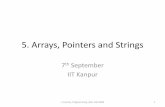 5. Arrays, Pointers and Strings - IIT Kanpur
