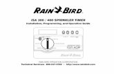 Rain Bird ISA 300 / 400 Series Sprinkler Timer Manual