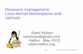Resource management: Linux kernel Namespaces and cgroups