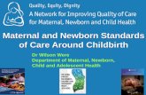Maternal and Newborn Standards of Care Around Childbirth
