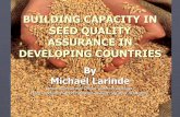building capacity in seed quality assurance in developing countries