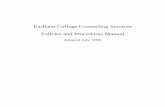 Counseling Policies and Procedures Manual - Earlham College