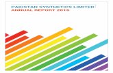 PAKISTAN SYNTHETICS LIMITED ANNUAL REPORT 2016