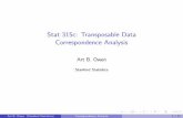 Stat 315c: Transposable Data Correspondence Analysis