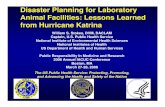 Disaster Planning for Laboratory Animal Facilities