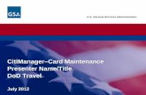 CitiManager Card Maintenance - Citibank