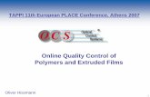 Online Quality Control of Polymers and Extruded Films
