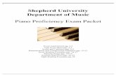 Shepherd University Department of Music Keyboard Proficiency