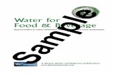 Water for Food & Beverage - Global Water Intelligence