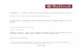 Linguistic Content and Explanatory Psychological Con- tent - Online