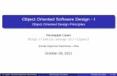 Object Oriented Software Design - I - Object Oriented Design