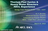 Thorium Fuel Cycles â€“ AECL Experience - media.cns-snc.ca