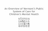 Vermont's Mental Health System of Care for Children and Youth