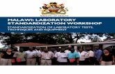 MINISTRY OF HEALTH MALAWI: LABORATORY STANDARDIZATION WORKSHOP