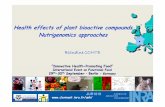 Health effects of plant bioactive compounds Nutrigenomics Nutrigenomics approaches approaches