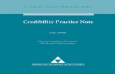 Credibility practice note (2008) - American Academy of Actuaries