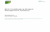 Certificate in Project Management Syllabus V6.1