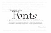 Working with fonts - Foothill College