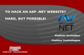to hack an asp .net website? - Positive Technologies