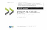 Governance of Public Policies in Decentralised Contexts - OECD