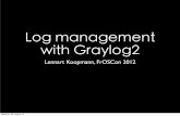 Log management with Graylog2 - FrOSCon Program