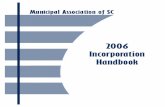 Incorporation Handbook - Municipal Association of South Carolina